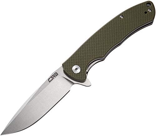 CJRB Taiga Flipper Folding Knife Green G10
