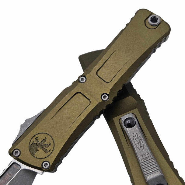 Microtech Combat Troodon Gen III Bowie OD Green Apocalyptic Out the Front Knife