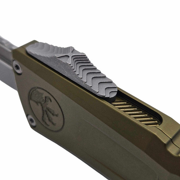 Microtech Combat Troodon Gen III Bowie OD Green Apocalyptic Out the Front Knife