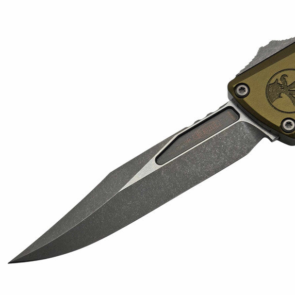 Microtech Combat Troodon Gen III Bowie OD Green Apocalyptic Out the Front Knife