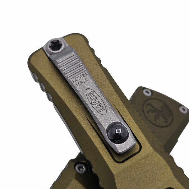 Microtech Combat Troodon Gen III Bowie OD Green Apocalyptic Out the Front Knife