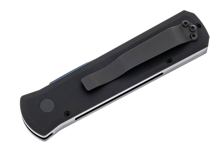 Protech Godson Abalone Button Sapphire Blue Blade Auto Folding Knife