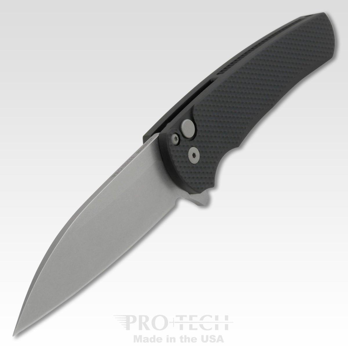 Protech Malibu Flipper Textured Handle Stonewash Magnacut Wharncliffe Blade