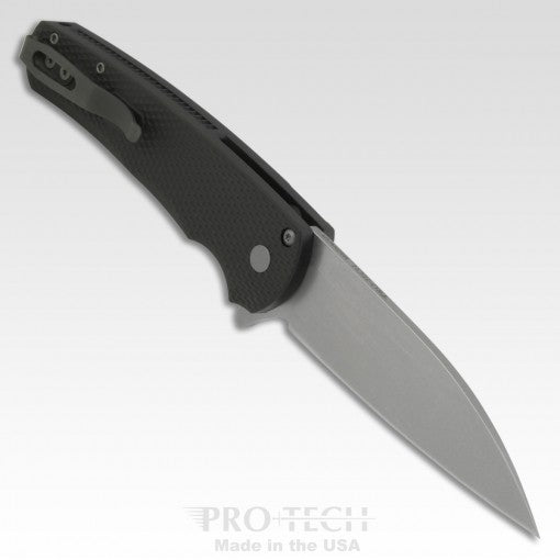 Protech Malibu Flipper Textured Handle Stonewash Magnacut Wharncliffe Blade