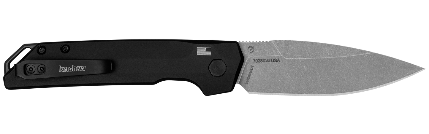 Kershaw Auto Launch Iridium Black Stonewash Magnacut Auto Folding Knife