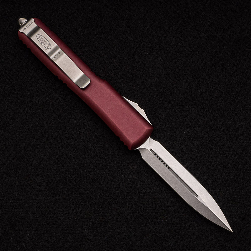 Microtech Ultratech Merlot Stonewash Standard Out the Front