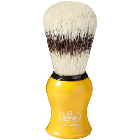 Omega Yellow Pure Bristle Badger Shaving Brush