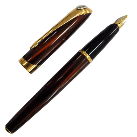 Parker Ellipse Copper Fountain Pen 18k Gold Broad Nib