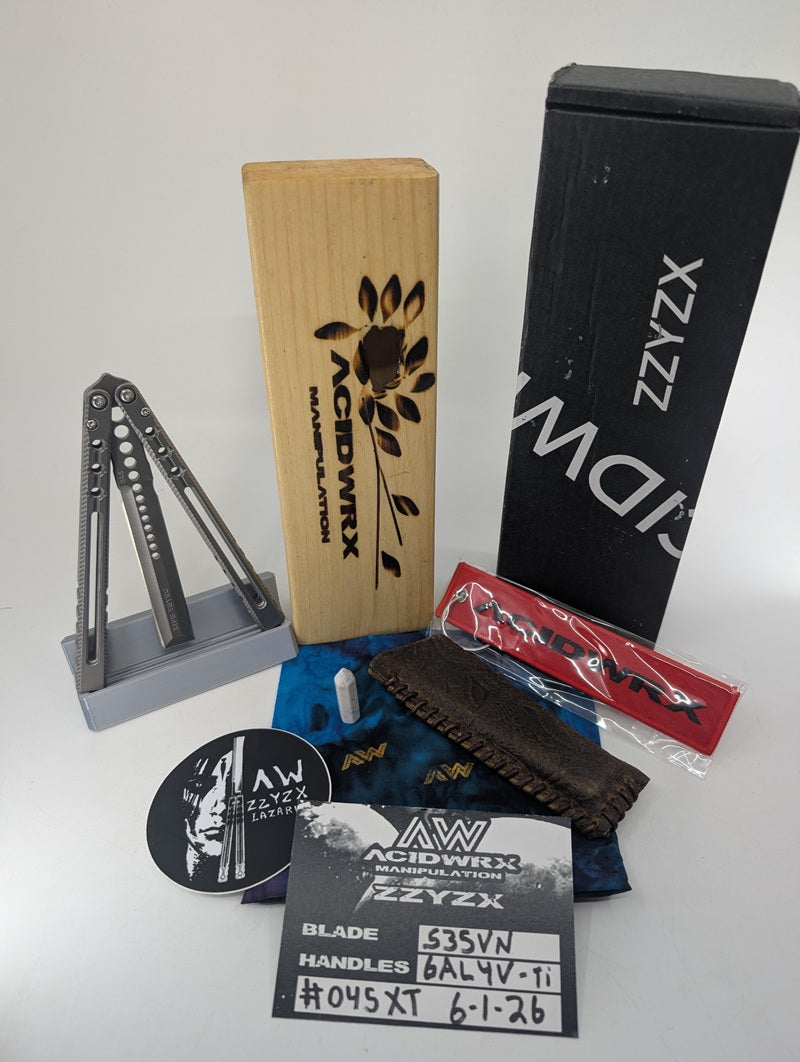AcidWrx ZZYZX Xipe Totec Titanium Live Blade Balisong