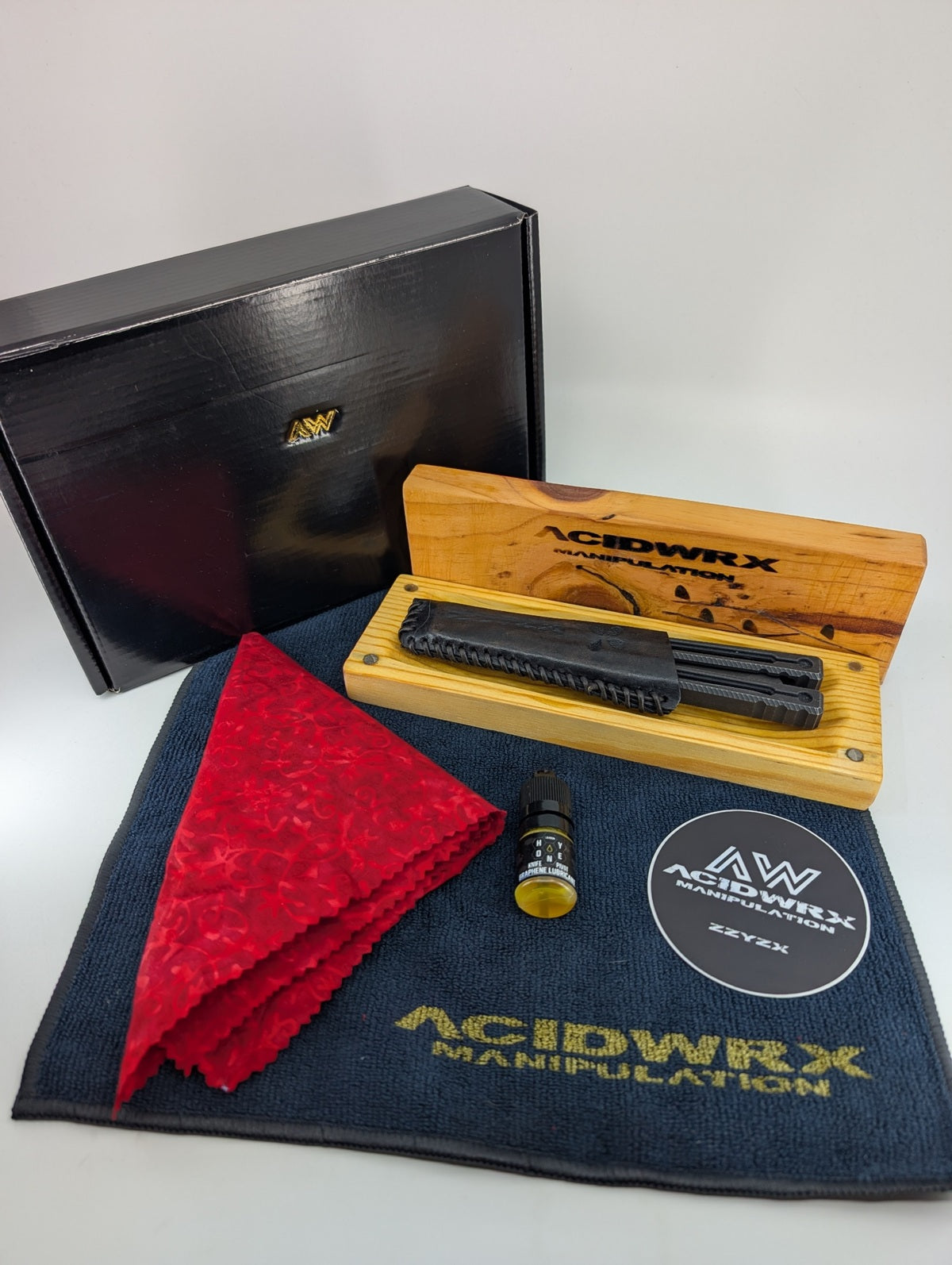 *Consignment* Acidwrx ZZYZX Abyss Black Ti Live Blade Balisong