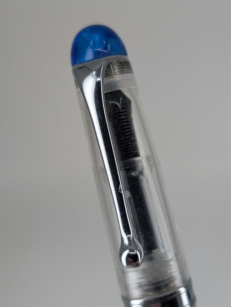 Aurora Limited Edition 88 Demonstrator Minerali Blue Fountain Pen 18k Gold Medium Nib #17 of 388