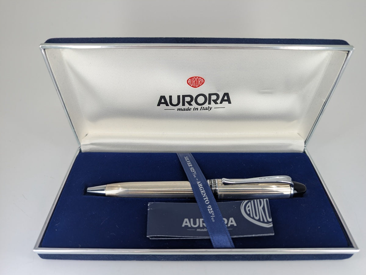 *Consignment* Aurora Ipsilon 925 Silver Ballpoint Pen Clicker