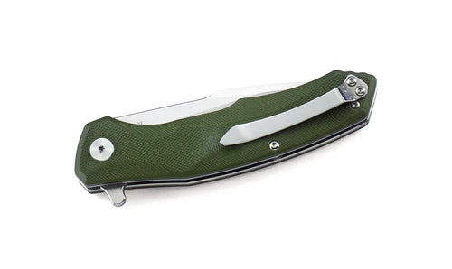 Bestech Warwolf Folding Knife D2 Blade Green G10 Handle