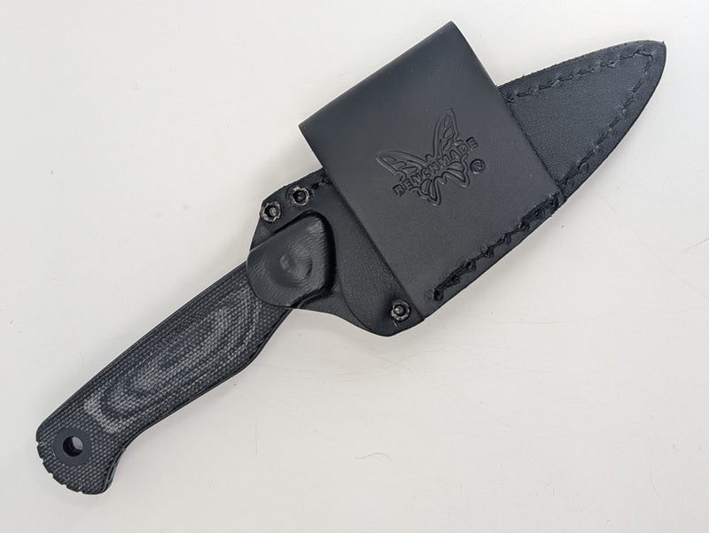 *Consignment* Benchmade Dacian Black Micarta Spear Point Magnacut Fixed Blade Knife