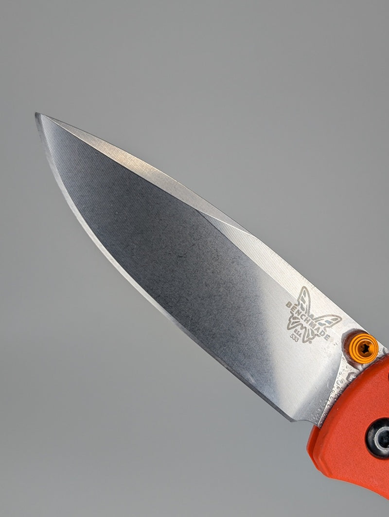 *Consignment* Benchmade Mini Bugout Orange (Old Darker Style) Axis Lock Folding Knife