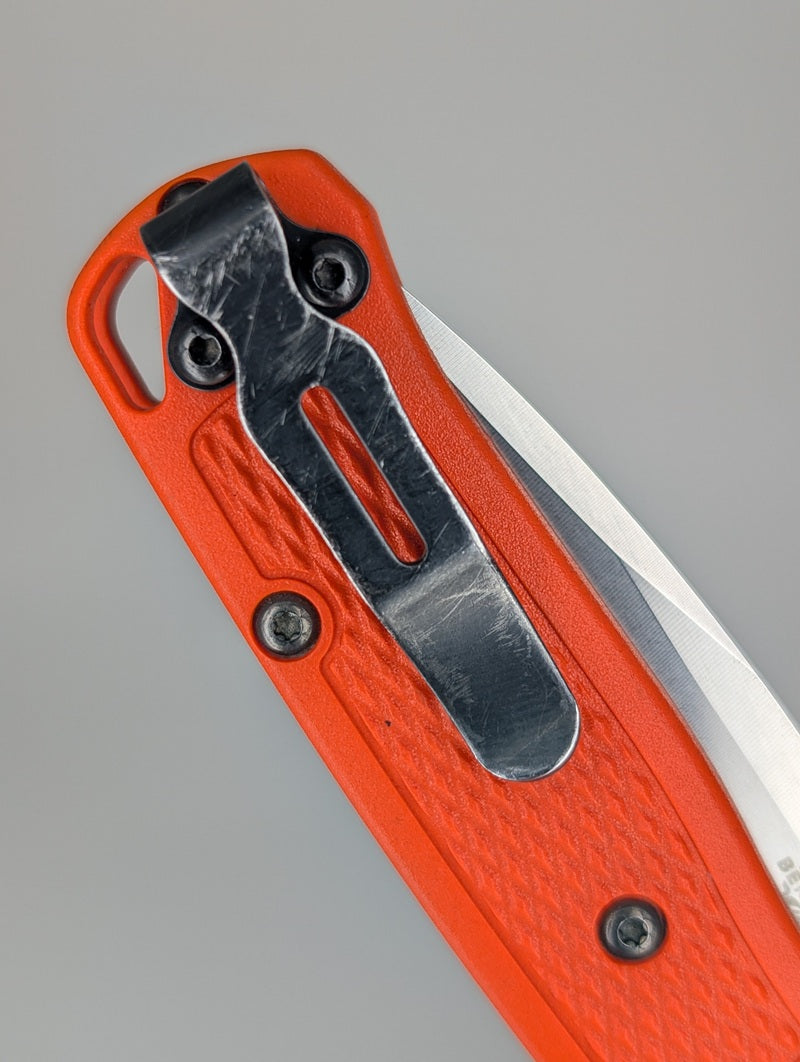 *Consignment* Benchmade Mini Bugout Orange (Old Darker Style) Axis Lock Folding Knife