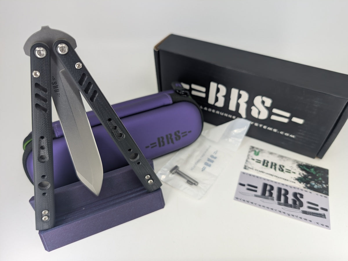 *Consignment* Bladerunner's Systems Replicant ALT Blade Black G10 Spear Live Blade Balisong