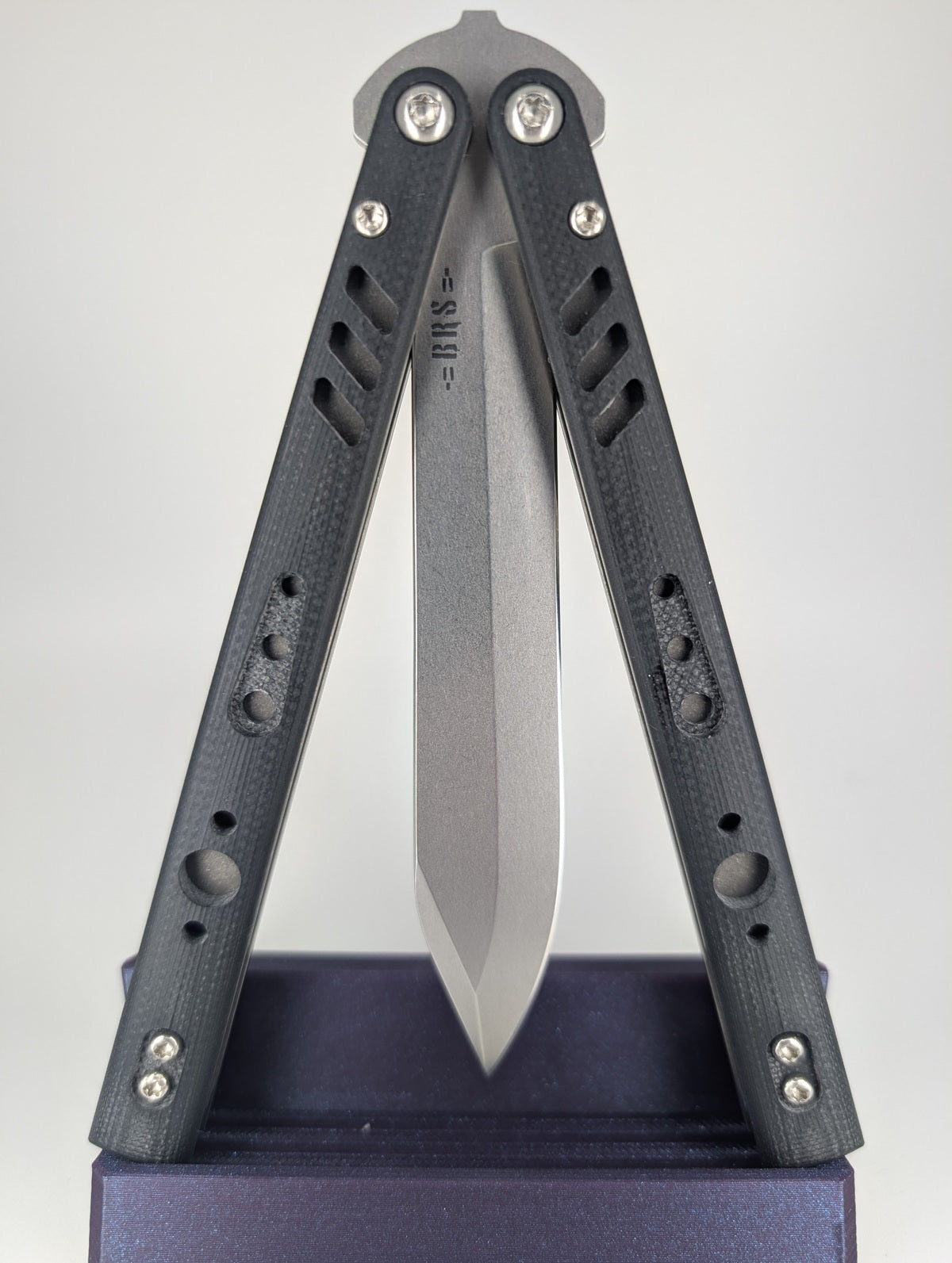 *Consignment* Bladerunner's Systems Replicant ALT Blade Black G10 Spear Live Blade Balisong
