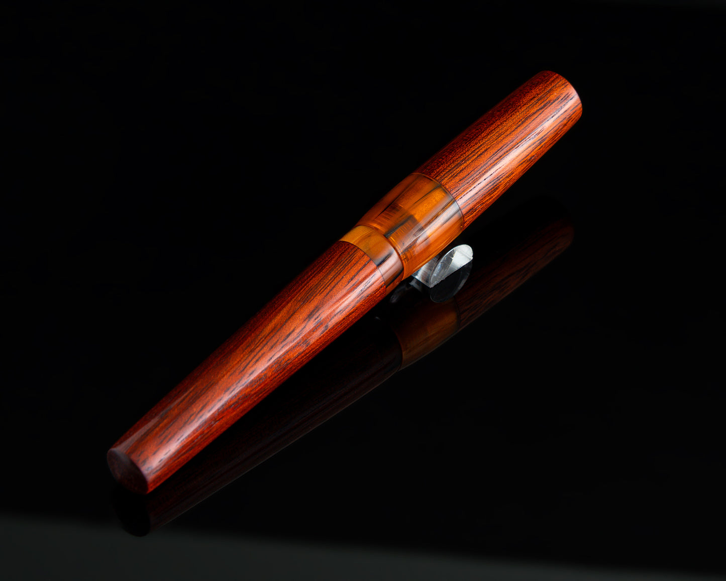 Rhys' Pieces Custom Rollerball Pen - Bloodwood & "Antique Gold" Acrylic
