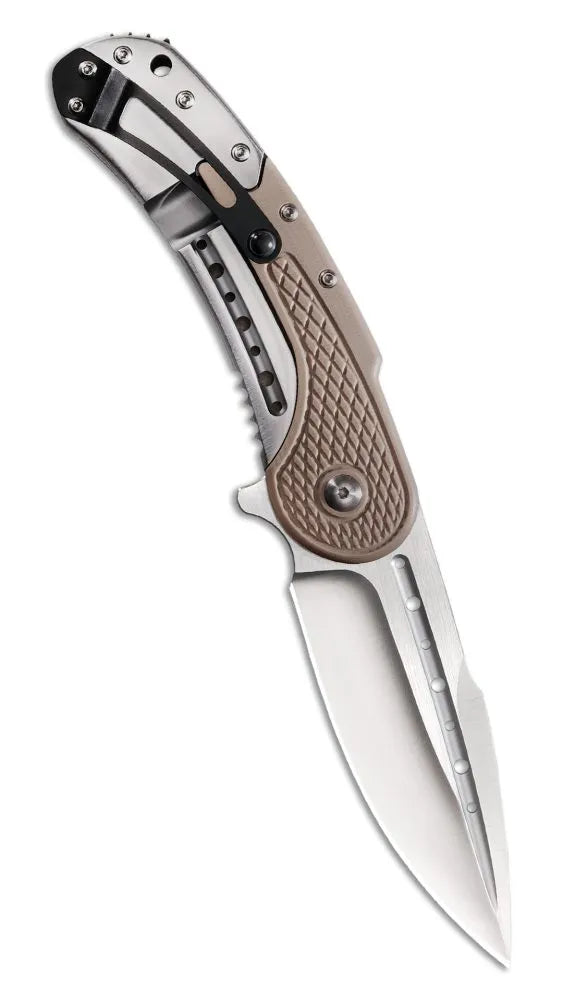 Begg Knives Bodega Tan Frame Lock Folding Knife