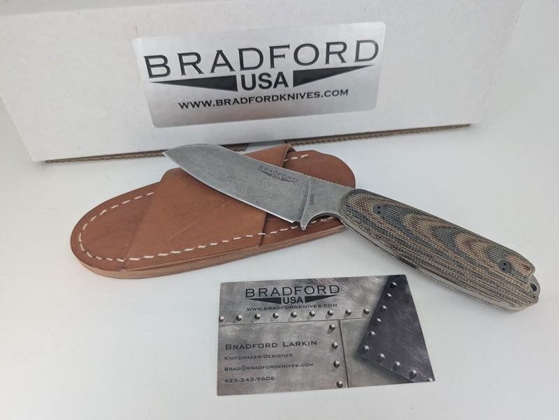 *Consignment* Bradford Knives Guardian 3.5 3D Camo Sheepsfoot Stonewash Fixed Blade Knife
