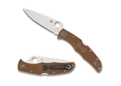 Spyderco Endura 4 Flat Ground Brown Folding Knife
