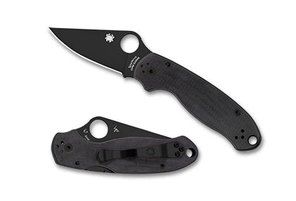 Spyderco Para 3 G-10 Black/Black Blade Folding Knife