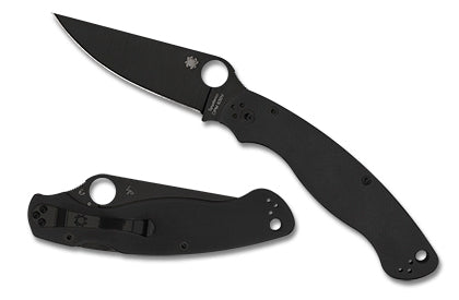 Spyderco Military 2 Black G-10 Black Blade Folding Knife