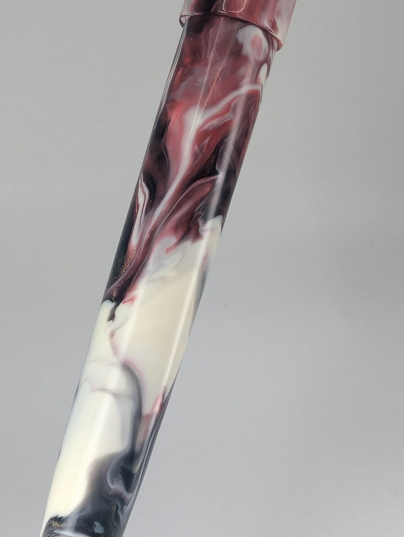 CAS Pens Black Cherry Koi Fountain Pen Steel Fine Nib