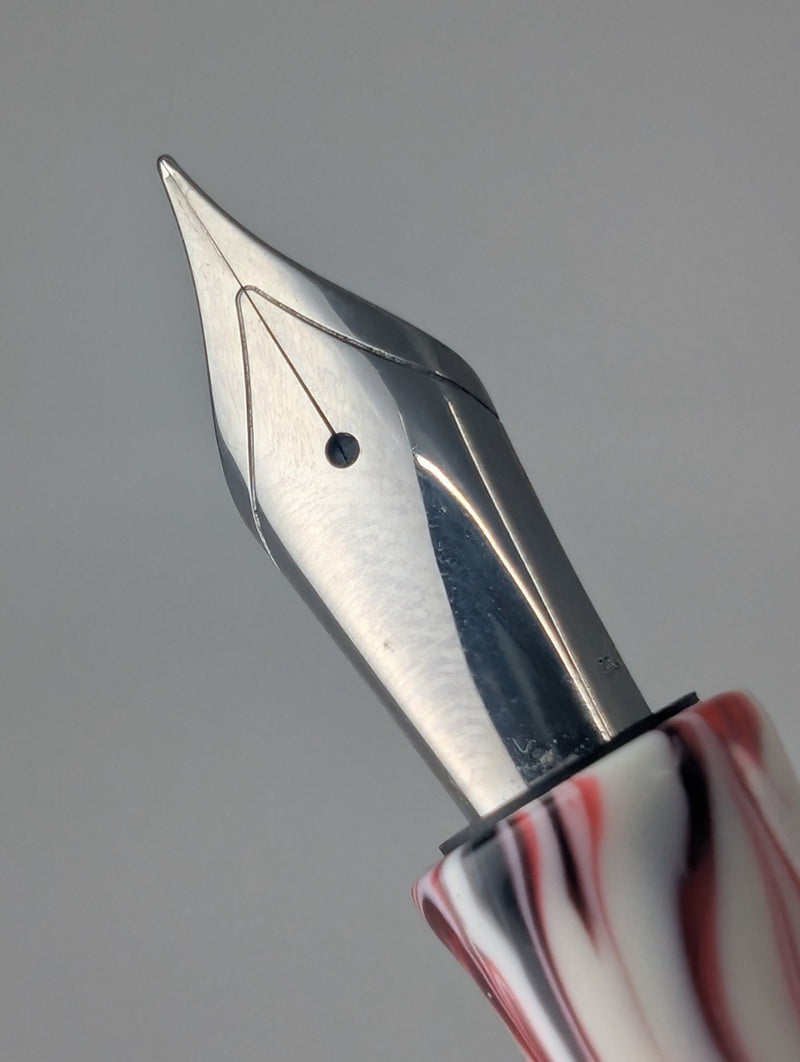 CAS Pens Black Cherry Koi Fountain Pen Steel Fine Nib