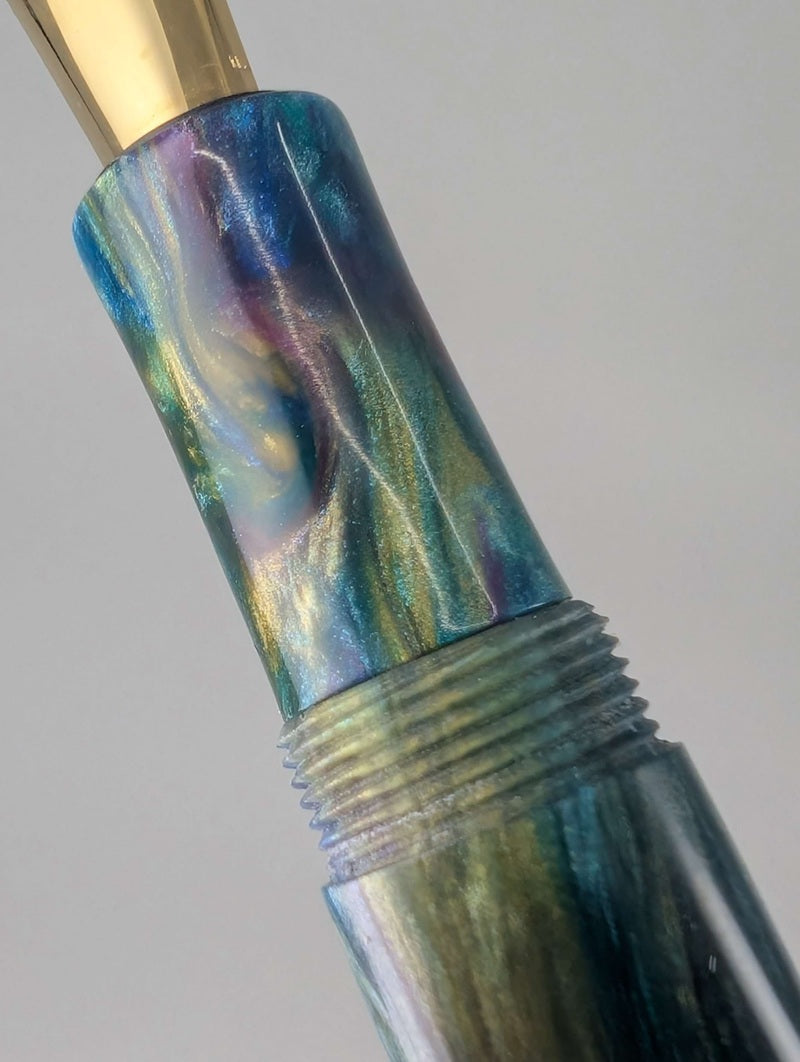 CAS Pens Kaleidoscope Fountain Pen Steel 2-Tone Fine Nib