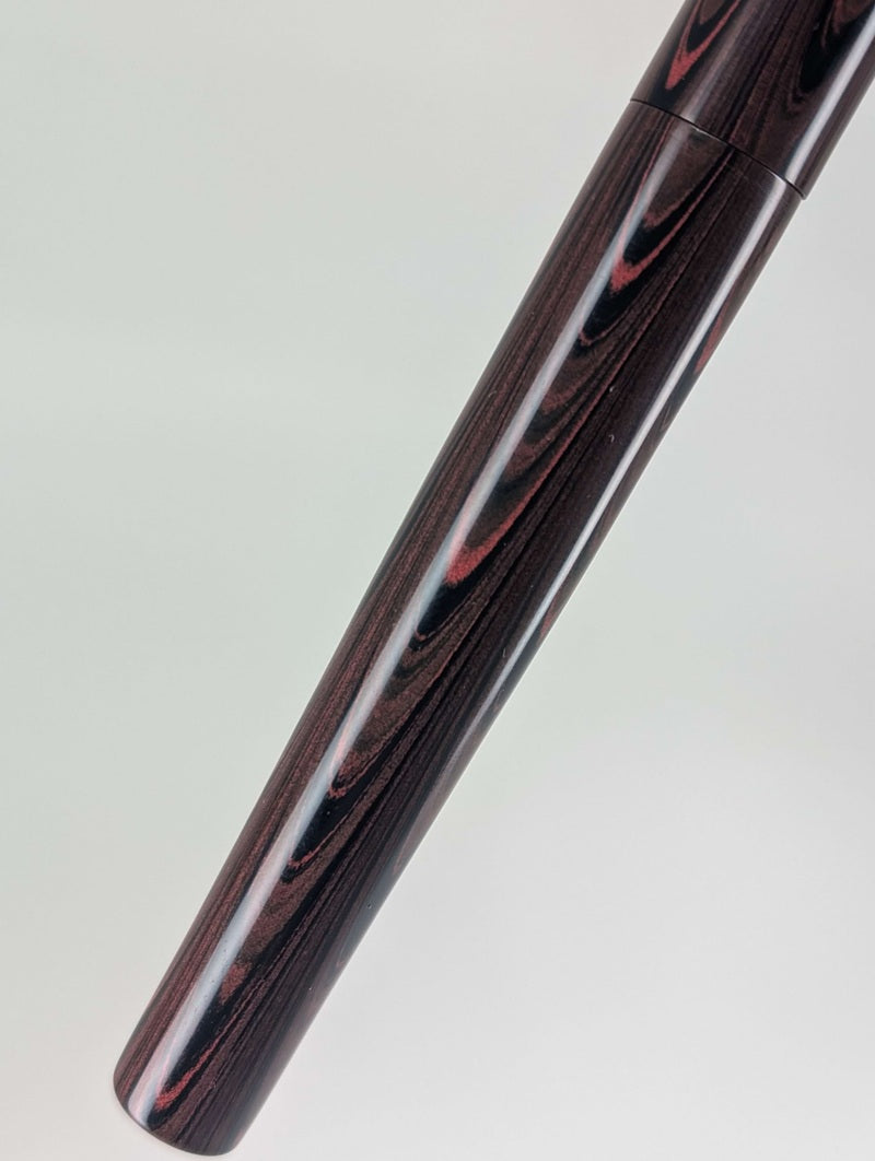 CAS Pens Red Ebonite Fountain Pen Steel Fine Nib