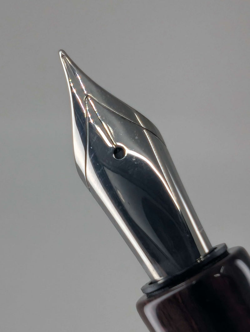 CAS Pens Red Ebonite Fountain Pen Steel Fine Nib