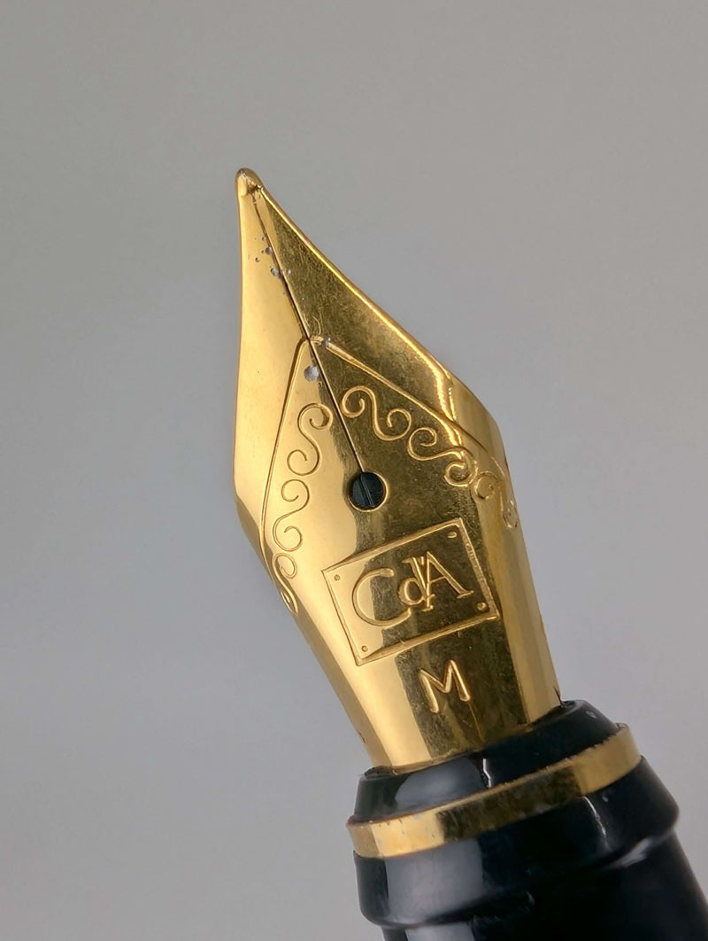 *Consignment* Caran d'Ache Equinox Blue Marble Fountain Pen Steel Medium Nib