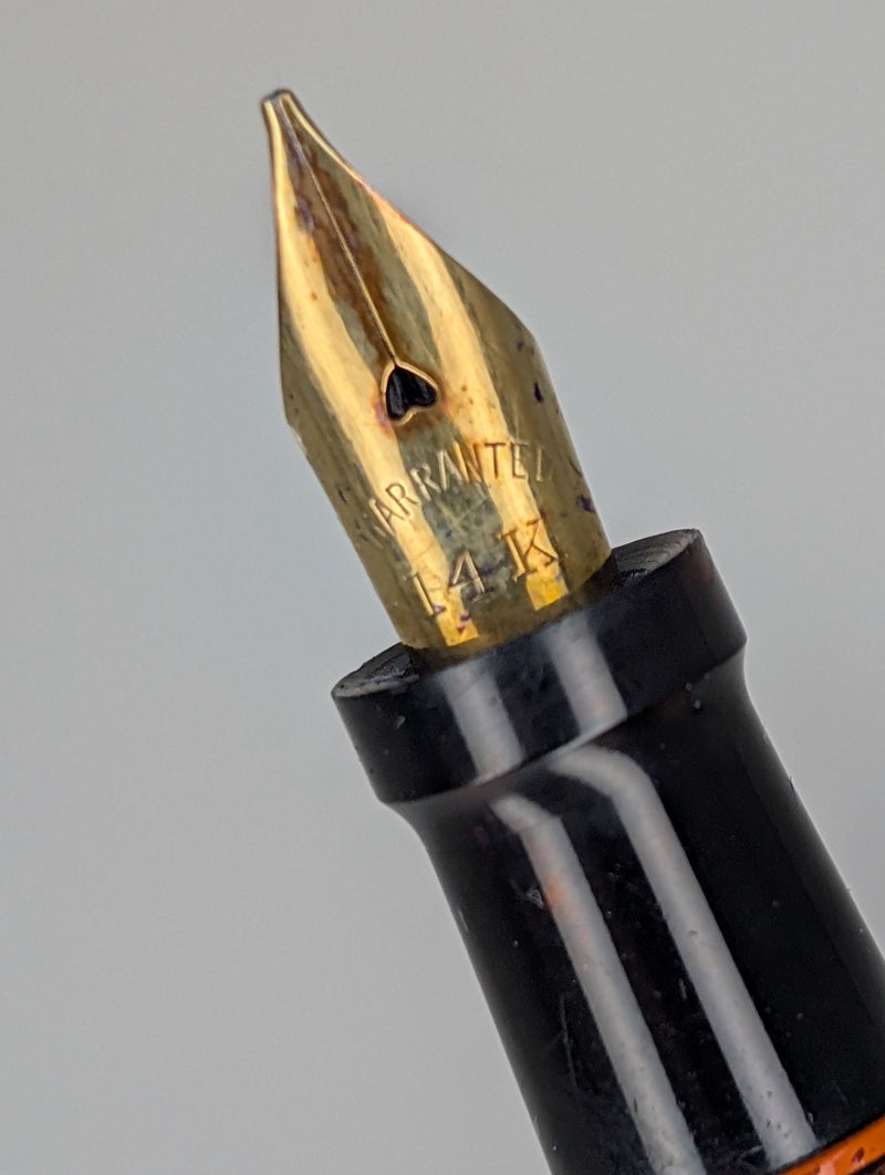 *Consignment* Carter's Pen Co. "Dragon" Pendant Fountain Pen 14k Gold Stub/Italic Nib