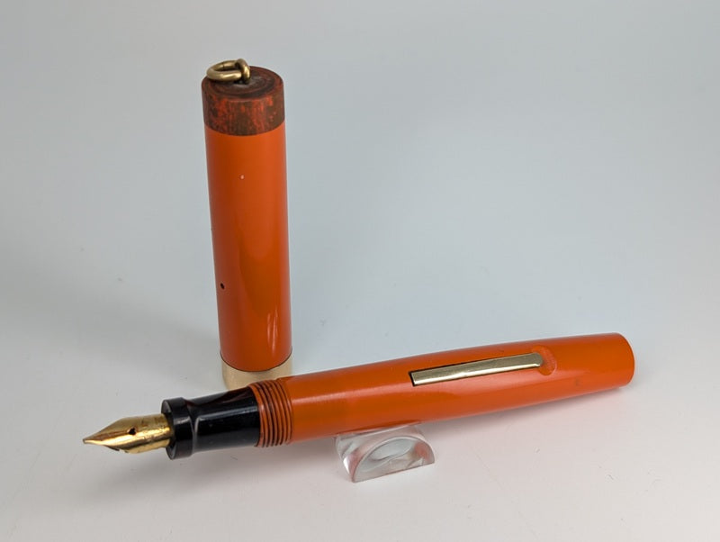 *Consignment* Carter's Pen Co. "Dragon" Pendant Fountain Pen 14k Gold Stub/Italic Nib