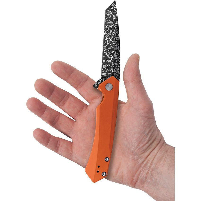 Case Knives Kinzua Orange Aluminum DLC S35VN Frame Lock Folding Knife