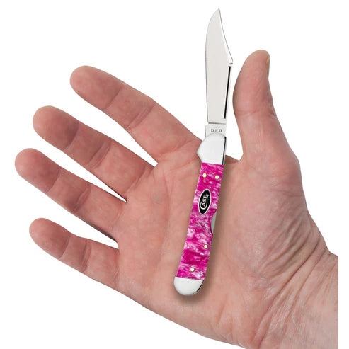 Smooth Pink Crackle Kirinite Mini Copperlock