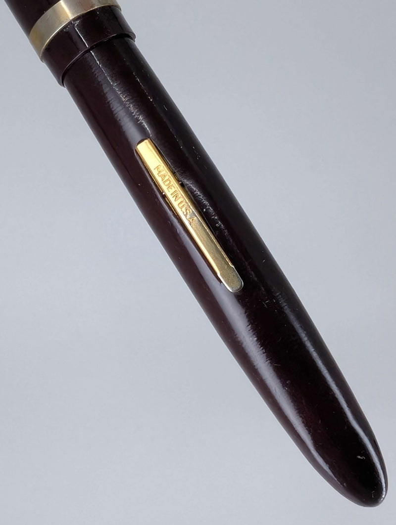 *Consignment* Champion Vintage Burgundy Fountain Pen Steel Fine Nib