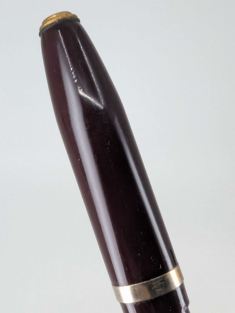 *Consignment* Champion Vintage Burgundy Fountain Pen Steel Fine Nib