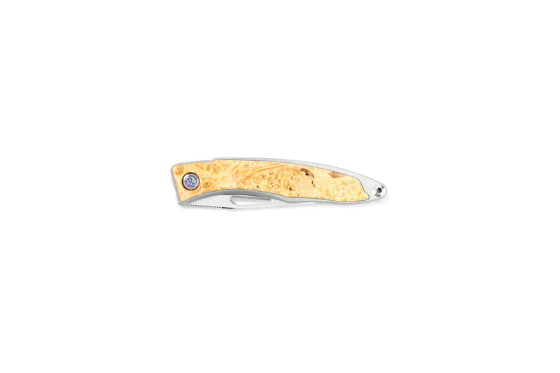 Chris Reeve Knives Mnandi Box Elder Burl Liner Lock Folding Knife