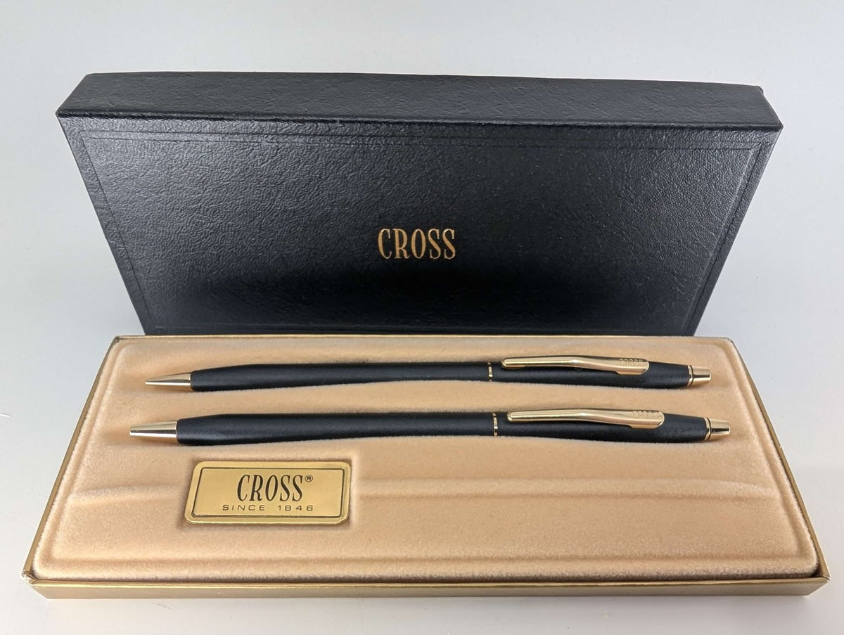 *Consignment* Cross Classic Black Ballpoint / Mechanical Pencil Pen Set