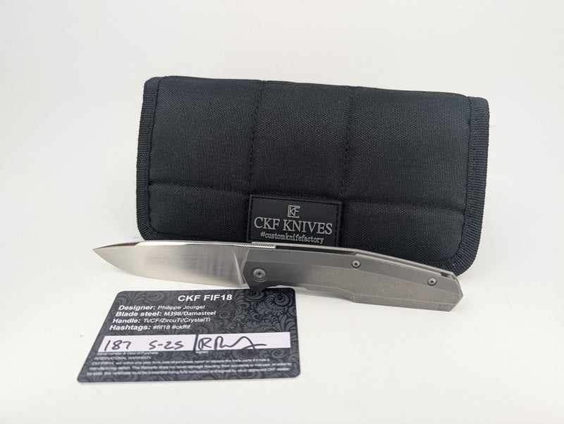 *Consignment* Custom Knife Factory FIF18 Frame Lock Front Flipper Folding Knife