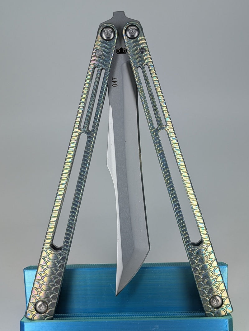 DODO Industries IVO Titanium Channeled Live Blade Balisong