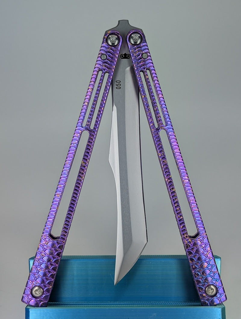 DODO Industries IVO Titanium Channeled Live Blade Balisong