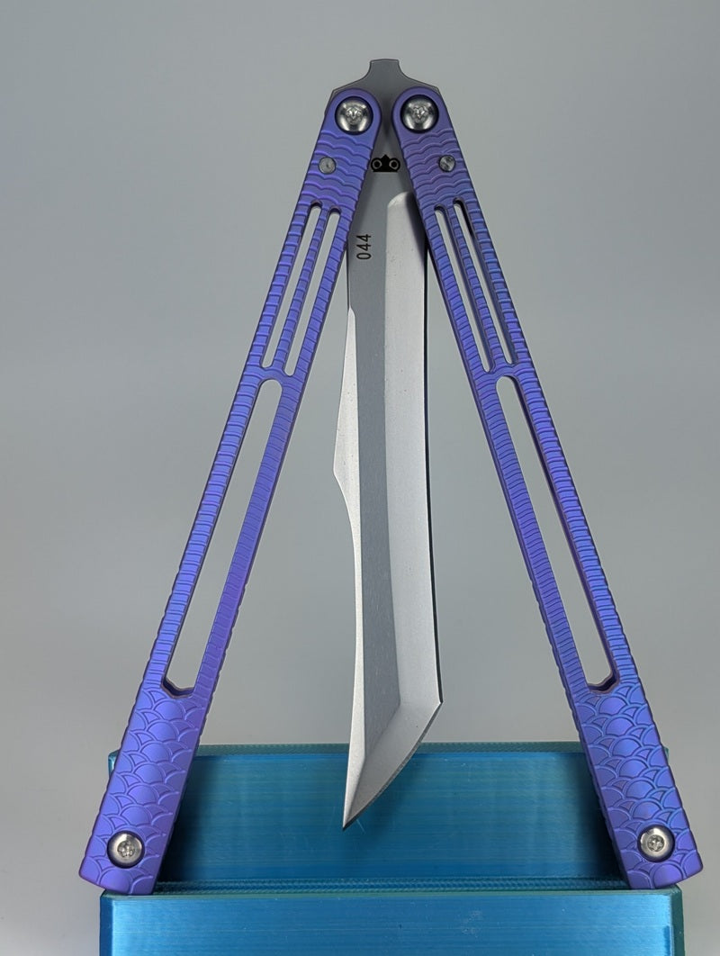 DODO Industries IVO Titanium Channeled Live Blade Balisong
