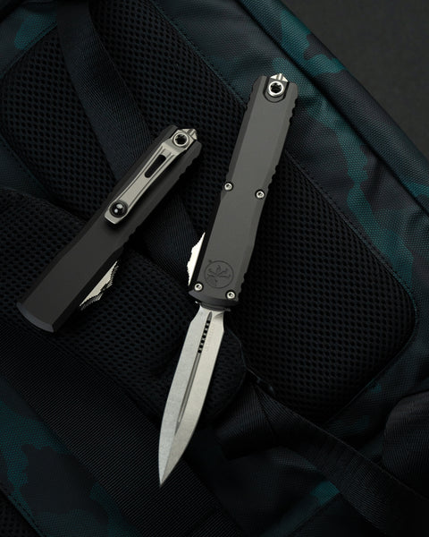 Microtech Ultratech ZBT D/E No Play Crud Kutter Action Out the Front Knife