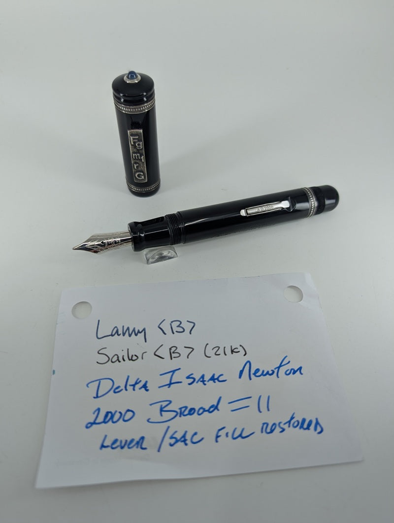 *Consignment* Delta Isaac Newton Special Limited Edition Fountain Pen 18k Gold Broad Nib