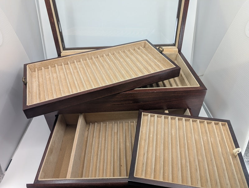 *Consignment* Eureka Manufacturing 60 Pen Wood Case with Drawer