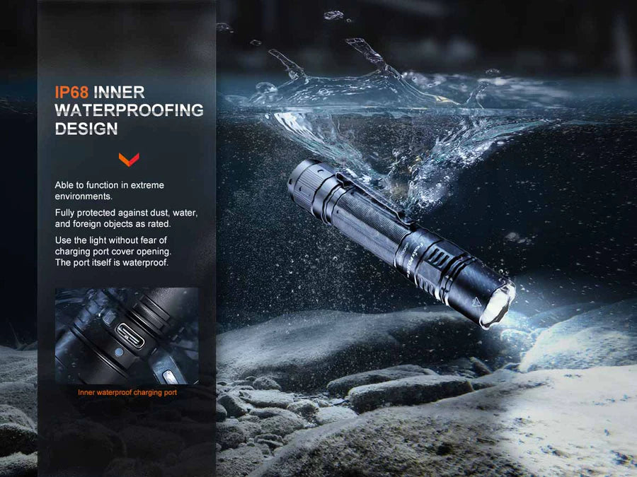 Fenix PD36R PRO Rechargeable Flashlight + E03R V2.0 Gift Set